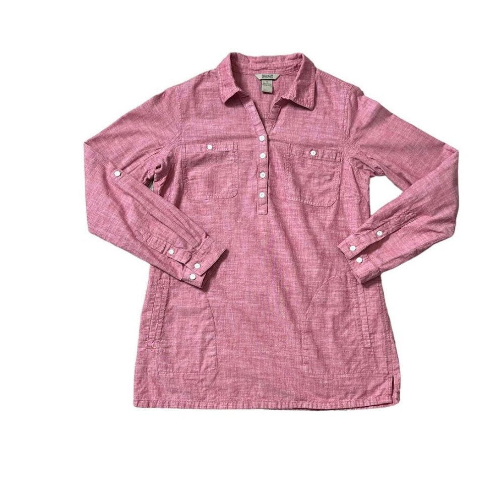 Duluth Trading Cotton Shirt Pink Women's Size S